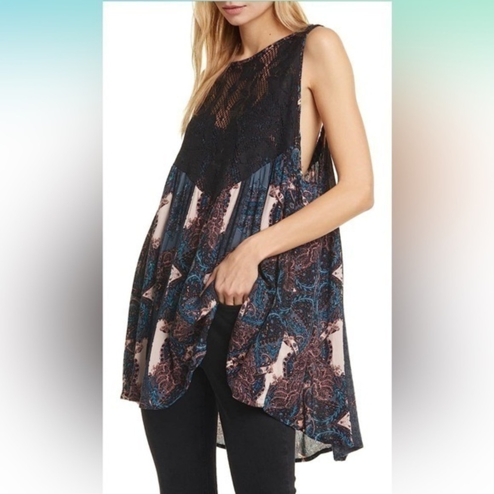 ⚡️INTIMATELY FREE PEOPLE COUNT ME IN TRAPEZE MINI DRESS TOP